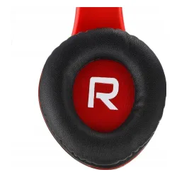 Słuchawki PowerLocus P2 bezprzewodowe Bluetooth/microSD/radio FM czarno-czerwone
