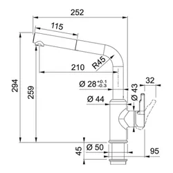 Bateria FRANKE Urban 115.0595.091 Onyx