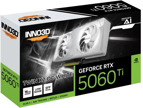 Karta graficzna Inno3D GeForce RTX 5060 Twin X2 OC White 16GB GDDR7 128bit DLSS 4