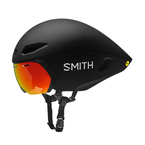 Kask rowerowy Smith Jetstream TT matte black/chromapop red mirror/clear