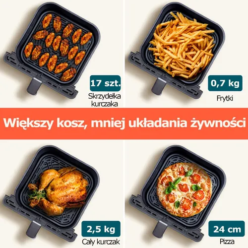 Air Fryer Frytkownica beztłuszczowa COSORI CAF-P681S-KEUR Dual Blaze 6.4l Wi-Fi zabezpieczenie przed przegrzaniem