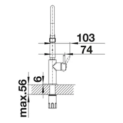 Bateria BLANCO Catris-S Flexo 525791 Chrom