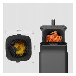 Air Fryer Frytkownica beztłuszczowa TURBOTRONIC TT-AF500D Czarny z podwójnym koszem