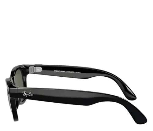 Okulary AR Ray-Ban RW4006 Meta Wayfarer Shiny Black G15 Green