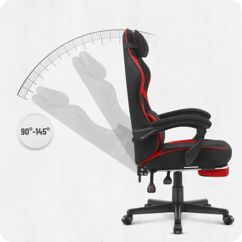 Fotel gamingowy CABRO C502 Czarno-Czerwony