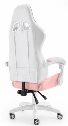 Fotel gamingowy HELL'S CHAIR Rainbow 2.0 Różowo-Biały