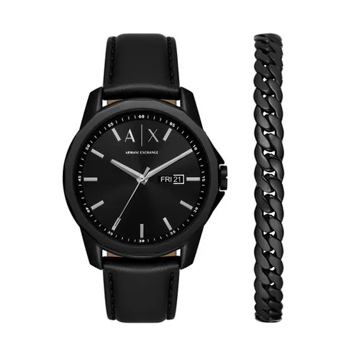 Saat Armani Exchange Banks Hediye Seti AX7147SET Black