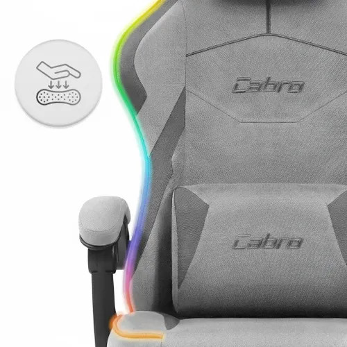 Fotel gamingowy CABRO C502 LED Szary