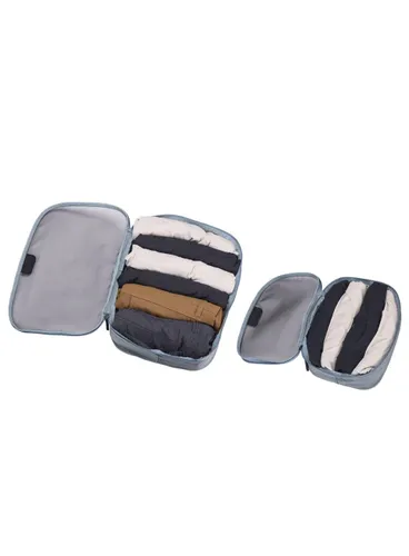 Dwa organizery podróżne Thule Packing Cube Set - pond gray