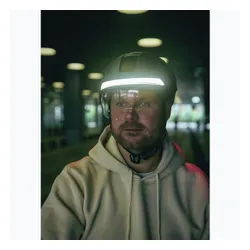 Kask rowerowy z kierunkowskazami ABUS Hyp-E volcano titan