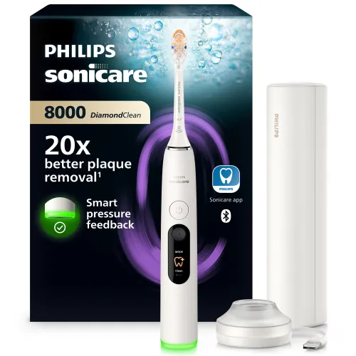 Szczoteczka soniczna PHILIPS Sonicare 8000 DiamondClean HX8311/11 Biały