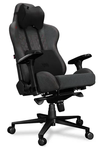 Fotel YUMISU 2050 Ciemnoszaro-czerwony