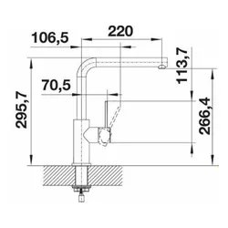 Bateria BLANCO Lanora 523122 Stal szczotkowana