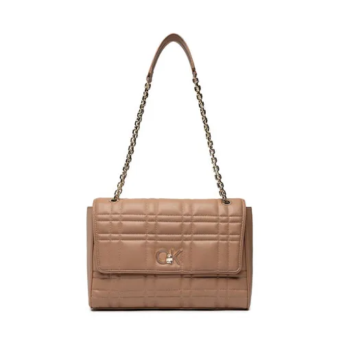 Calvin Klein Re-Lock Quilt Geantă de umăr LG K60K609884 Safari Canvas RBC