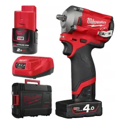 Klucz udarowy ⅜ Milwaukee M12 FIW38-422X (2 akumulatory, Ładowarka, walizka)