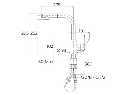 Bateria Teka In 938 Plus Chrom Mosiądz