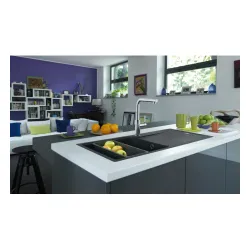 Bateria Franke Urban 2.0 L pull-out Chrom Mosiądz