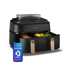 Air fryer Philips Ovi Dual Basket NA552/00 2750W 9l Aplikcja mobilna Gotowanie na parze