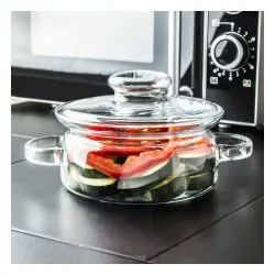 Garnek szklany żaroodporny z pokrywką SIMAX NYKO 1 l