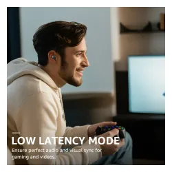 Słuchawki bezprzewodowe Tozo AeroSound Dokanałowe Bluetooth 5.3 Czarny