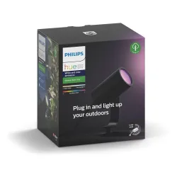 Reflektor ogrodowy Philips Lily Hue Spike Black 17428/30/P7