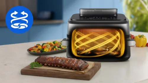Air Fryer Frytkownica beztłuszczowa Philips NA565/02 Ovi Ultra Megabasket z funkcją Steamfry, pary, auto czyszczenie
