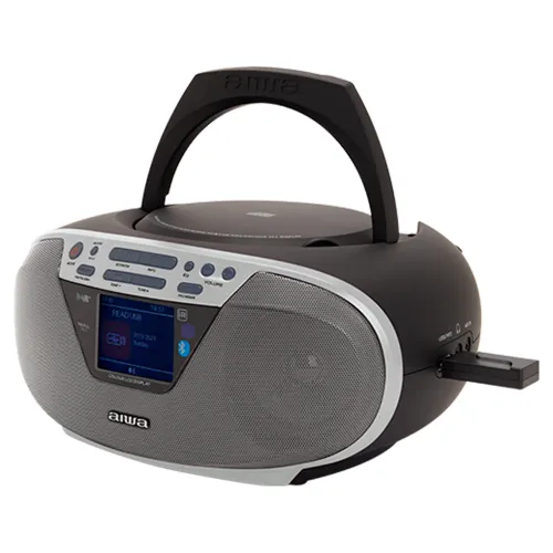 Radioodtwarzacz Aiwa Boombox BBTU-500DAB/SL Bluetooth DAB+ Srebrny