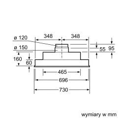 Okap Siemens LB75565 Srebrny