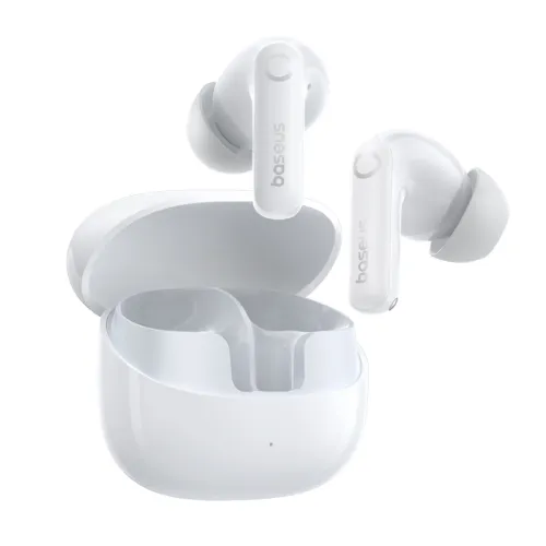 Słuchawki bezprzewodowe Baseus Bass BP1 Pro ANC Dokanałowe Bluetooth 6.0 Biały