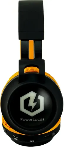Słuchawki bezprzewodowe PowerLocus Buddy Kids Nauszne Dla Dzieci Bluetooth 5.3 Czarno-pomarańczowy