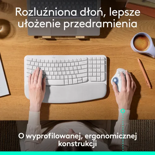 Myszka Logitech M575S bezprzewodowa biała