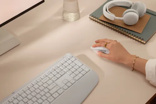 Zestaw klawiatura i mysz Logitech Signature Comfort Plus MK880 bezprzewodowy biały