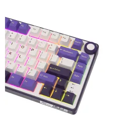 Klawiatura mechaniczna Royal Kludge RK-R75 Blackberry Mousse Brown Switch Biało-Fioletowy