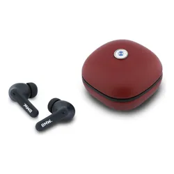 Słuchawki dokanałowe BMW Leather Metal Logo ANC Czerwony