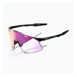 Okulary przeciwsłoneczne 100% Hypercraft gloss black/photochromic purple mirror