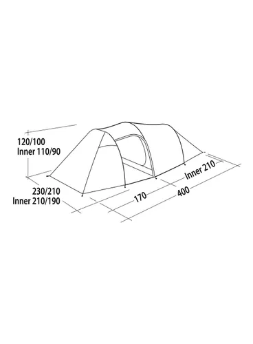 Namiot 4-osobowy Easy Camp Magnetar 400 - rustic green