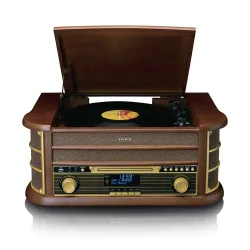 Gramofon Lenco TCD-3571MY Półautomatyczny Napęd paskowy Przedwzmacniacz Bluetooth Brązowy