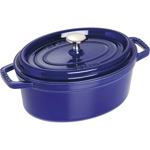 Garnek żeliwny owalny 2.35 ltr STAUB LA COCOTTE Niebieski