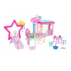 LALKA BARBIE CHELSEA SZCZYPTA MAGII zestaw z jednorożcem HNT67