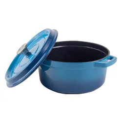 Garnek żeliwny VINTAGE CUISINE VC2P2218BL20CP Niebieski Ombre 2.2L