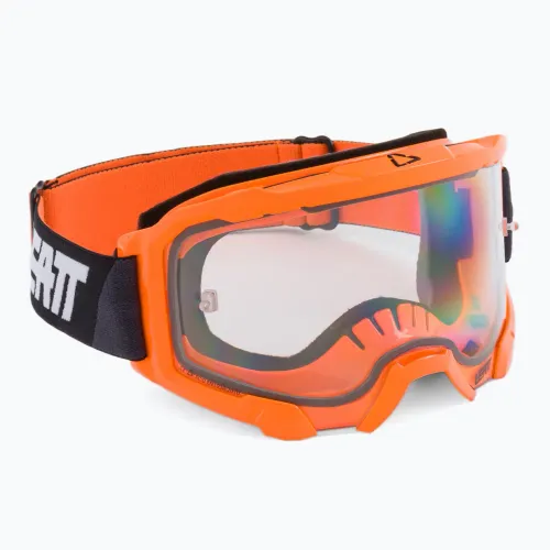 Велосипедные очки Leatt Velocity 4.5 неоновый оранжевый/прозрачный