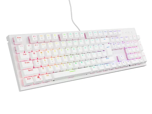 Klawiatura mechaniczna Genesis Thor 303 RGB - Outemu Peach Silent - biały