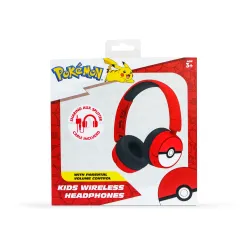 Słuchawki bezprzewodowe z mikrofonem OTL Technologies Pokémon Pokeball Wireless Dla Dzieci Nauszne Czerwony