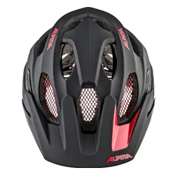 Kask rowerowy ALPINA Carapax 2.0 Czarno-czerwony MTB (rozmiar M)
