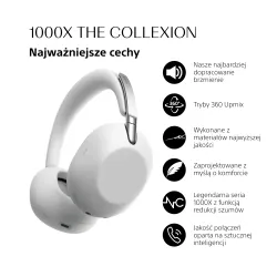 Słuchawki bezprzewodowe Sony 1000X THE COLLEXION z ANC Edycja na 10-lecie WH-1000XX Platynowo-biały