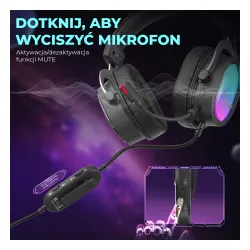 Słuchawki przewodowe z mikrofonem Fifine AmpliGame H16 Nauszne Czarny