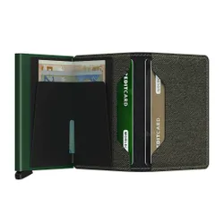 Küçük RFID Cüzdan Slimwallet Gizli Büküm Yeşili