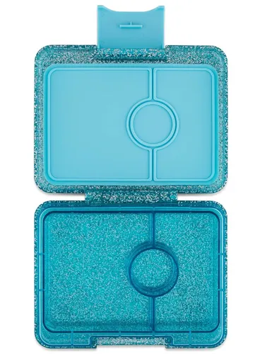 Śniadaniówka / lunchbox dziecięcy Yumbox Snack - twinkle aqua glitter / aqua clear
