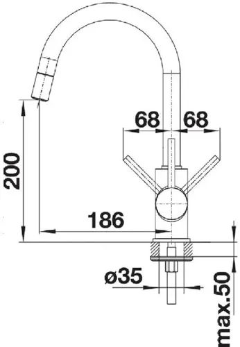 Bateria BLANCO Mida-S 526653 Czarny mat