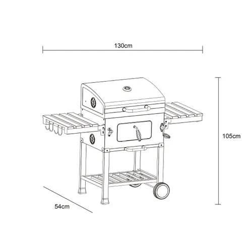 Grill węglowy VELACO VL17 Czarny